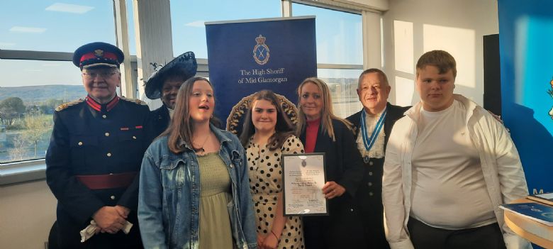 Photo of the High Sheriff Award for Greenfield School Pupils